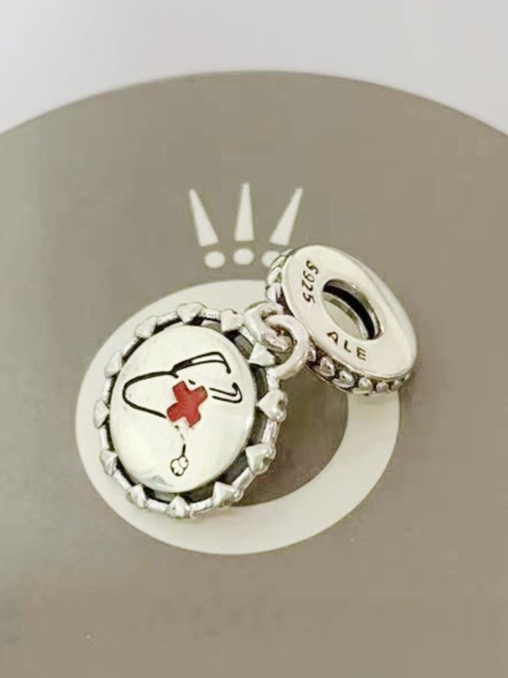 Pandora Stethoscope Engravable Dangle Charm S925 Silver with box
